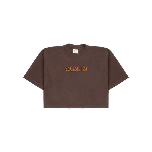 Heavyweight Garment-Dyed Crop Top - Mocha