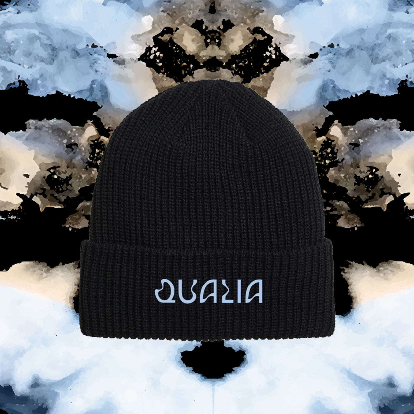 Waffle Knit Beanie - Black