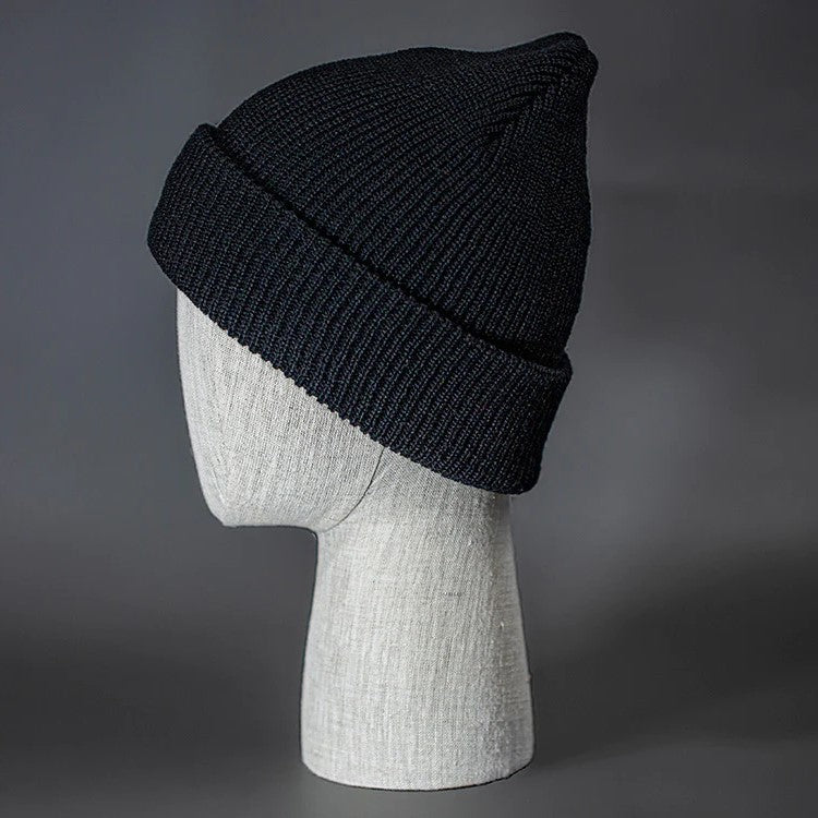 Waffle Knit Beanie - Black