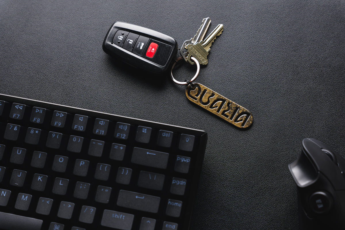 Powder-Coated Wordmark Keychain